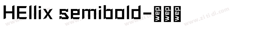 HEllix semibold字体转换